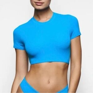 SKIMS cotton jersey super cropped t-shirt XS